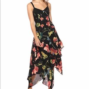 BCBG MAXAZRIA Rustic Grove Asymmetrical Dress